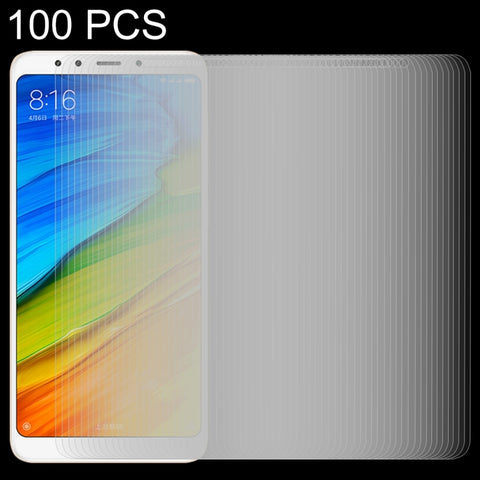 100 PZ per Xiaomi Redmi 5 0,26mm 9H Durezza superficiale 2.5D Pellicola per schermo in vetro temperato antideflagrante, For Redmi 5