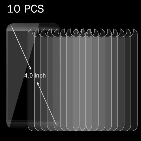 10 PZ Telefono cellulare da 4,0 pollici 0,26 mm 9H Durezza superficiale 2.5D Pellicola per schermo in vetro temperato antideflagrante