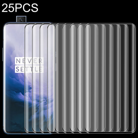 25 pellicole in vetro temperato con bordo curvo a schermo intero 9H per OnePlus 7 Pro