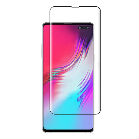Per Galaxy S10 5G 0,3 mm 9H Durezza superficiale Colla con bordo curvo 3D Pellicola in vetro temperato a schermo intero curvo, Lo sblocco con impronta digitale è supportato, For Galaxy S10 5G