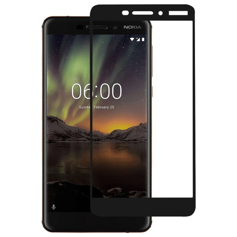 Pellicola proteggi schermo in vetro temperato Full Glue Full Cover per Nokia 6.1 / 6 (2018) / 6 (2a generazione), For Nokia 6.1 / 6 (2018) / 6 (2nd Gen)