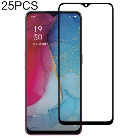 25 pezzi per OPPO Reno 3 / Reno3 Youth colla completa protezione schermo a copertura totale pellicola in vetro temperato, For OPPO Reno 3 (25 PCS)