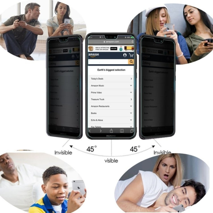 Full Cover Anti-Spy Tempered Glass for Huawei P30
