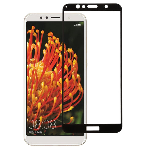 Pellicola a schermo intero in vetro temperato serigrafato antigraffio 9H 2.5D per Huawei Y6 (2018), For Y6 (2018) (1 PCS), For Huawei Y6 (2018) (1 PCS) Black