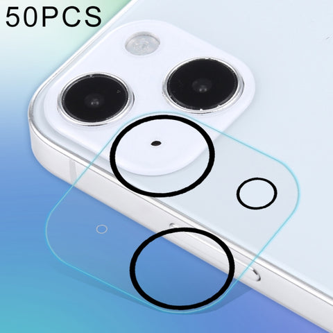 Per iPhone 13 mini 50 pezzi HD antiriflesso pellicola protettiva per obiettivo fotocamera posteriore in vetro temperato, Per iPhone 13 mini(50PCS)