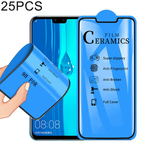 25 PZ Pellicola in ceramica con colla completa 2.5D a copertura totale per Huawei P Smart Z / Y9 Prime (2019), For Huawei P Smart Z / Y9 Prime (2019) (25 PCS) - Novalix Store