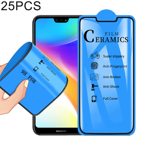 25 PZ Pellicola en céramique avec colla complète 2.5D pour une couverture totale pour Huawei P20 Lite / Nova 3e, pour Huawei P20 Lite / Nova 3e (25 PCS)