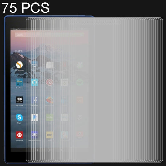 Pellicola in vetro temperato a schermo intero da 75 pezzi 0,3 mm 9H per Amazon Kindle Fire HD 10 2017, For Fire HD 10 2017 (75pcs)