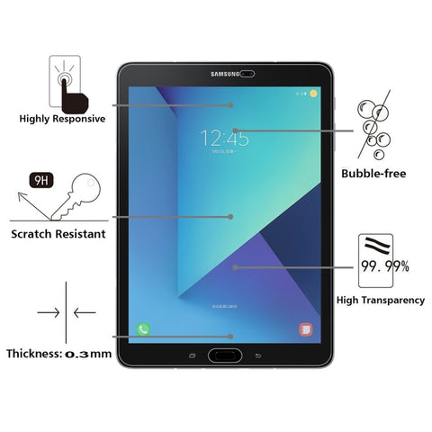 Pellicola in vetro temperato a schermo intero da 75 pezzi 0,3 mm 9H per Galaxy Tab S3 9.7 / T820, For T820 (75pcs)