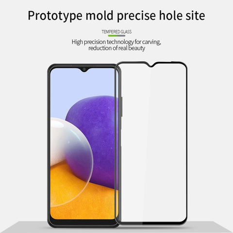 Per Samsung Galaxy A22 4G PINWUYO 9H Pellicola in vetro temperato antideflagrante curvo a schermo intero 3D (nero), For Samsung Galaxy A22 4G