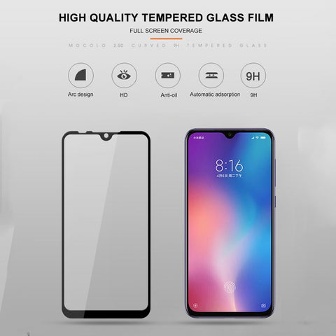 Film 0,33mm 9H 2.5D Pellicola en verre trempé avec estampe serigrafica pour Xiaomi Mi 9 SE, Xiaomi Mi 9 SE