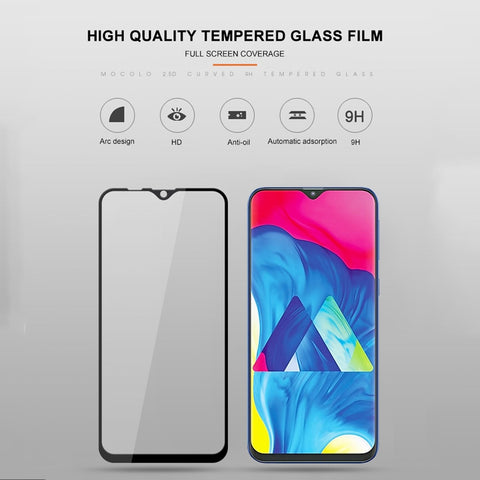 mocolo 0,33 mm 9H 2,5D Pellicola in vetro temperato con stampa di seta a colla completa per Galaxy M10, For Galaxy M10