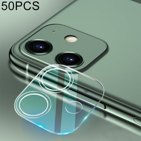Per iPhone 11 50 pezzi HD Pellicola protettiva per obiettivo fotocamera posteriore in vetro temperato, For iPhone 11(50 PCS)