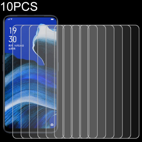 10 pezzi per pellicola in vetro temperato per schermo OPPO Reno2 Z 9H 2.5D, For OPPO Reno2 Z (10 PCS)
