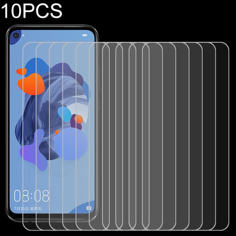 10 pezzi per pellicola in vetro temperato schermo Huawei nova 5i Pro 9H 2.5D, For Huawei nova 5i Pro (10 PCS)