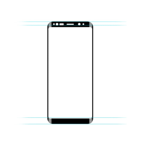 Pellicola in Vetro Temperato Curvo 3D 0,33 mm 9H per Samsung Galaxy S9