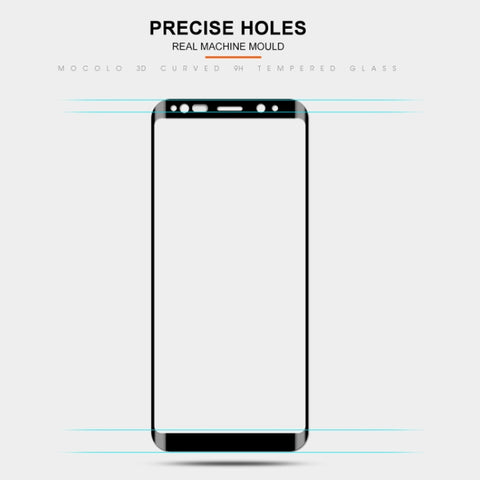 mocolo Pellicola in vetro temperato a schermo intero curvo 3D da 0,33 mm 9H per Galaxy S9, For Samsung Galaxy S9 (Curved)