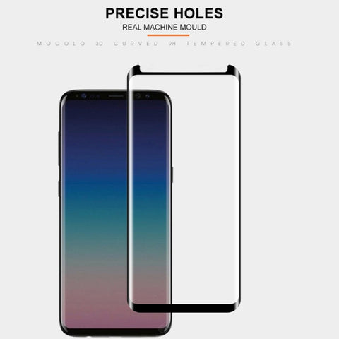 Pellicola in Vetro Temperato Curvo 3D 0,33 mm 9H per Galaxy S9+ e S9