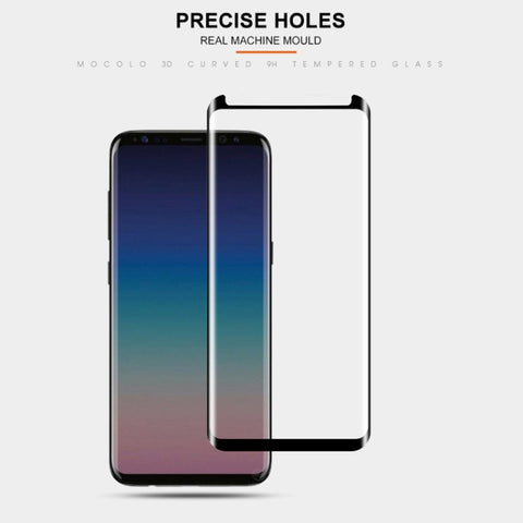 mocolo Pellicola in vetro temperato curvo a colla completa 9H 9H da 0,33 mm per Galaxy S9+, For Galaxy S9+
