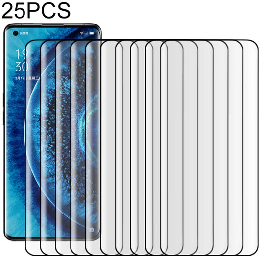 Pellicola in Vetro Temperato Curvo 3D per OPPO Find X2 Pro - 25 Pezzi
