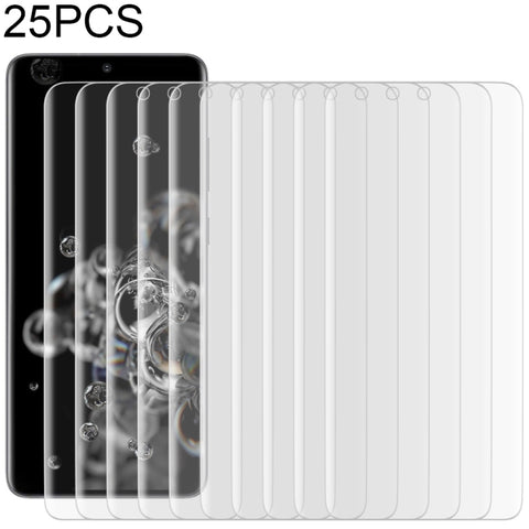 25 pezzi per Galaxy S20 Ultra 9H HD Pellicola in vetro temperato con bordo curvo 3D (trasparente), For Galaxy S20 Ultra(25pcs)