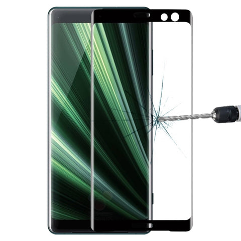 Pellicola in vetro temperato curvo a schermo intero 3D 9H per Sony Xperia XZ3, For Sony Xperia XZ3(1 PC)