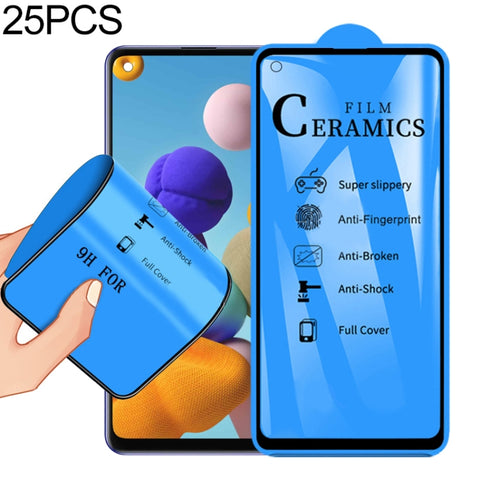 25 pezzi per Samsung Galaxy A21s 2.5D Pellicola ceramica a copertura totale con colla completa, For Samsung Galaxy A21s (25pcs)