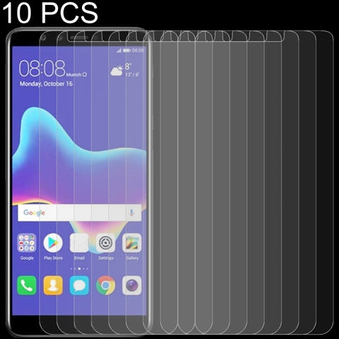 10 PZ Pellicola in vetro temperato 0,26mm 9H 2.5D per Huawei Y9 (2018), For Y9 (2018) (10 PCS)