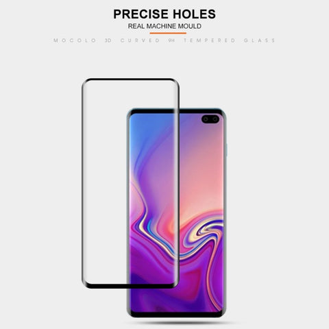mocolo 0,33 mm 9H Pellicola in vetro temperato con bordo arrotondato 3D per Galaxy S10+, Lo sblocco tramite impronta digitale non è supportato, For Samsung Galaxy S10+