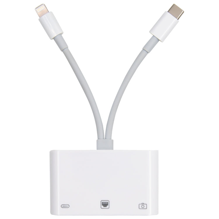 NK-107 Pro 3-in-1 USB-C and RJ45 Adapter for Fast Charging