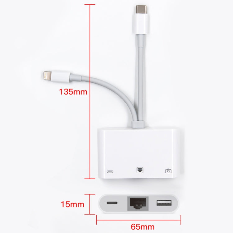 NK-107 Pro 3-in-1 USB-C and RJ45 Adapter for Fast Charging
