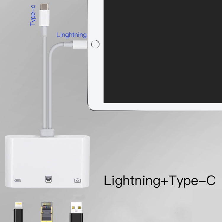 NK-107 Pro 3-in-1 USB-C and RJ45 Adapter for Fast Charging
