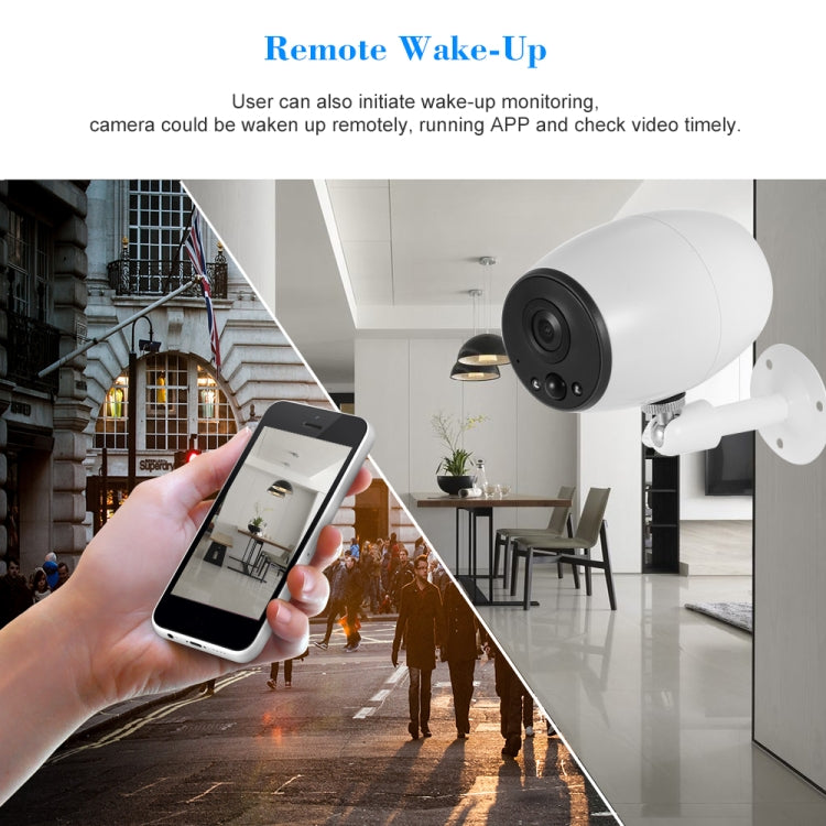 VESAFE VS-DC01 Telecamera IP Wifi Wireless Audio Bidirezionale HD 720P di Sicurezza, Supporta Visione Notturna e Rilevamento PIR e Scheda TF, Impermeabile IP54, VS-DC01