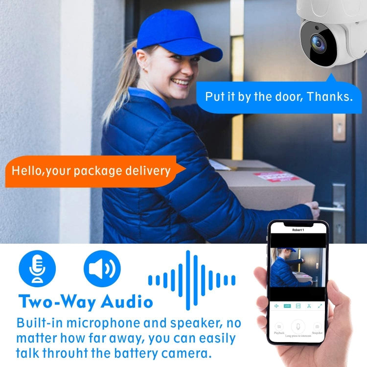 Telecamera IP wireless Tuya QX45 1080P Full HD IP65 impermeabile 2.4G, supporto rilevamento movimento, audio bidirezionale, visione notturna e scheda TF, presa AU, Support Motion Detection