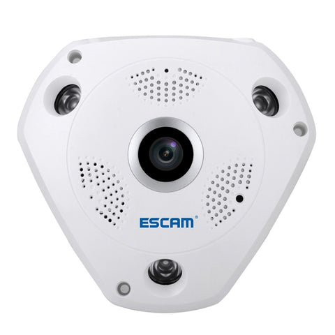 Telecamera IP WiFi ESCAM Shark QP180 960P Fisheye 360° con