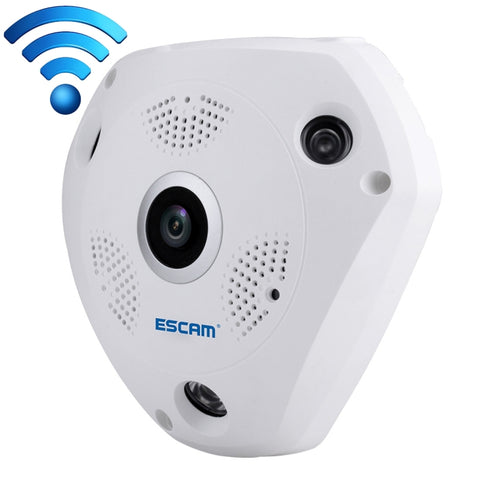 Telecamera IP WiFi ESCAM Shark QP180 960P Fisheye 360° con