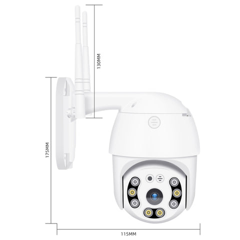 Télécaméra IP WiFi QX21 1080P HD, prise en charge de la vision nocturne et du mouvement, audio bidirectionnel et fiche TF, prise AU, QX21