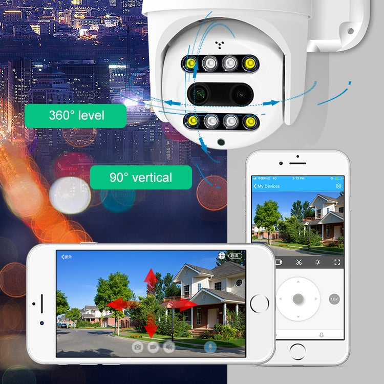 Telecamera IP wireless QX48 Pixel 1080P HD, supporto rilevamento movimento, visione notturna a infrarossi e scheda TF, QX48