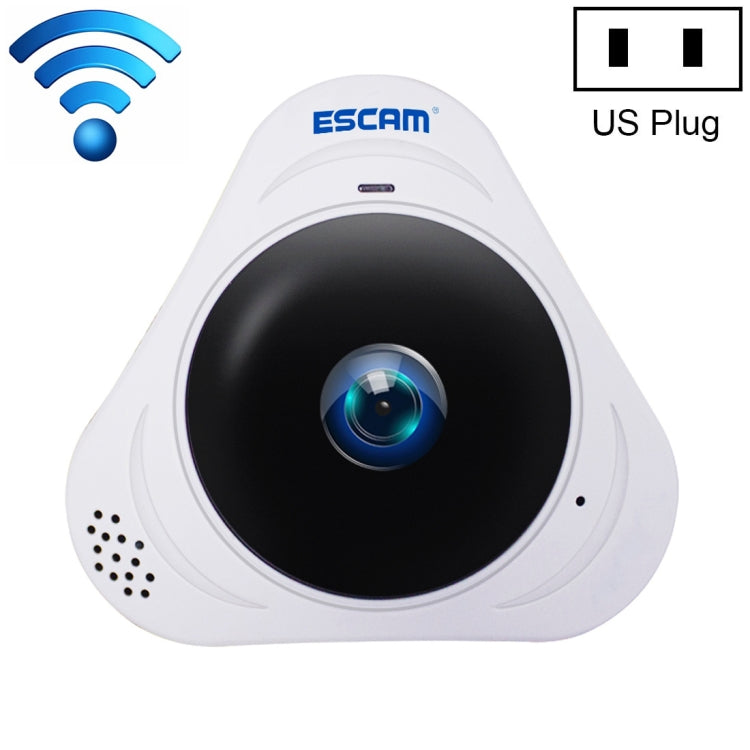 Telecamera IP WiFi ESCAM Q8 960P 360 gradi Fisheye 1.3MP, supporto rilevamento movimento/visione notturna, distanza IR: 5-10 m, spina AU, Q8 US Plug, Q8  AU Plug, Q8 EU Plug, Q8 UK Plug