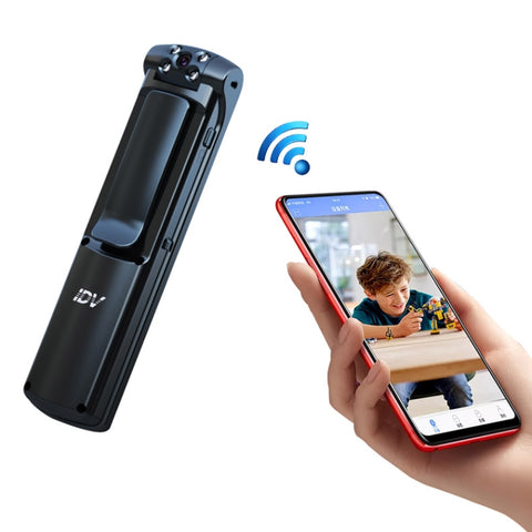 IDV-L01 1080P HD WiFi Clip arrière Penna numérique Enregistreur vocal Mini caméra, prise en charge de la vision nocturne IR et de la carte TF et de la rotation de l'obittivo de 180 degrés
