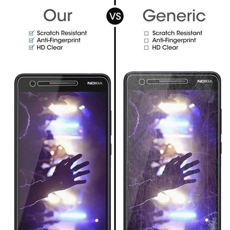 Pellicola in vetro temperato 9H 2.5D per Nokia 2.1, For Nokia 2.1 (1pc)
