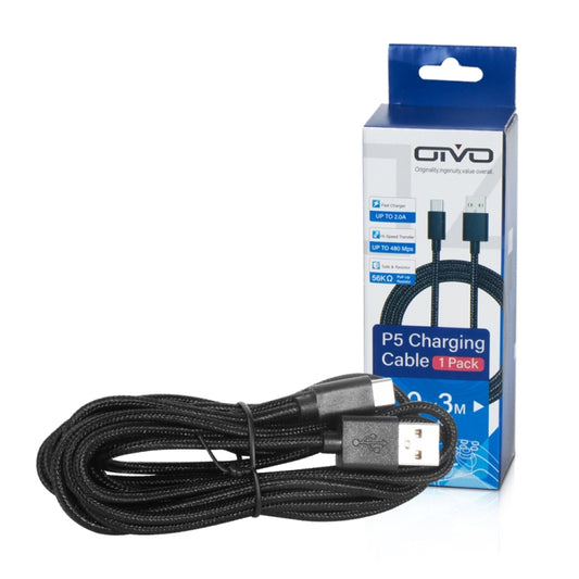 Cavo di Ricarica USB Type-C OIVO IV-P5229 da 3 m, 1A per PS5, Switch