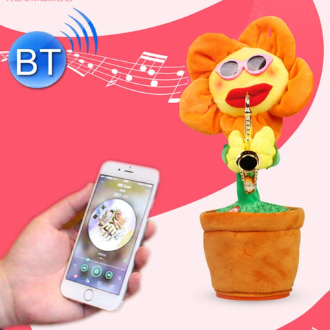 Giocattolo in peluche Bluetooth a forma di sax girasole per adulti e