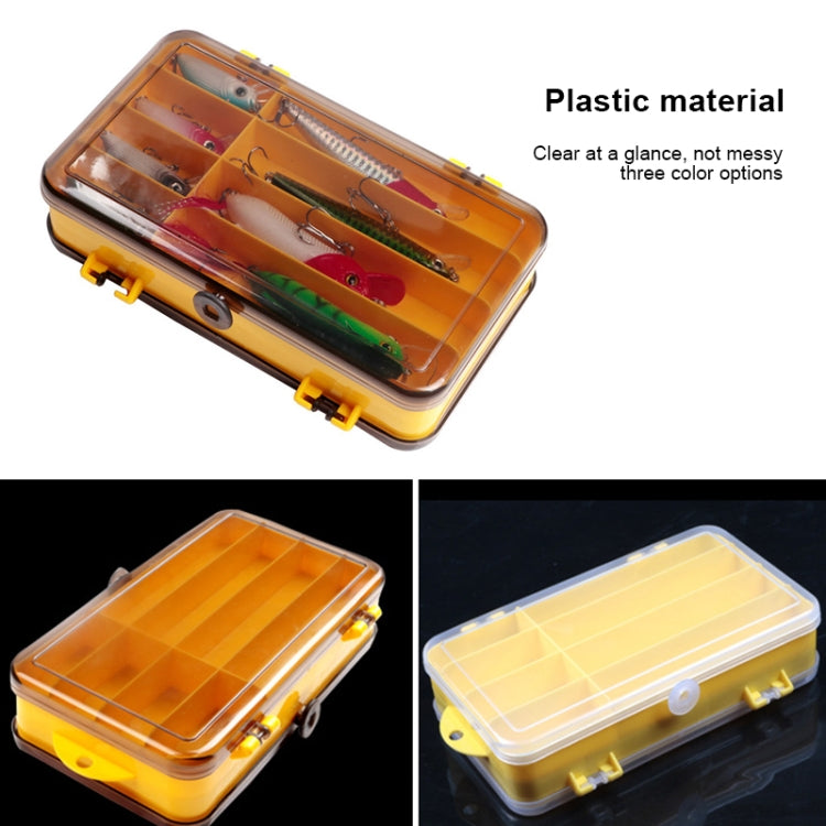 Scatola portaoggetti portatile per esche da esterno Scatola portaoggetti bifacciale in plastica trasparente, dimensioni: 18 x 10 x 5 cm