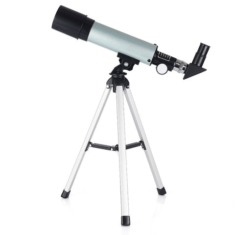 F36050 Cannocchiale telescopio astronomico portable professionale ad alta definizione High Times Espace avec treppiede in lega di alluminio (Argento), F36050