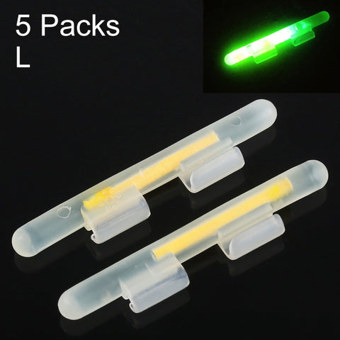 Bastone luminoso da pesca notturno con clip, OCEAN SUN, galleggiante luminoso, da 10 confezioni, L, adatto per punta della canna da 2,7-3,2 mm, Clip-On, L