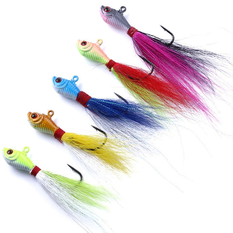 HENGJIA 7 cm/25 g esche artificiali da pesca con filo legato esche con ami tripli per pesci di piombo