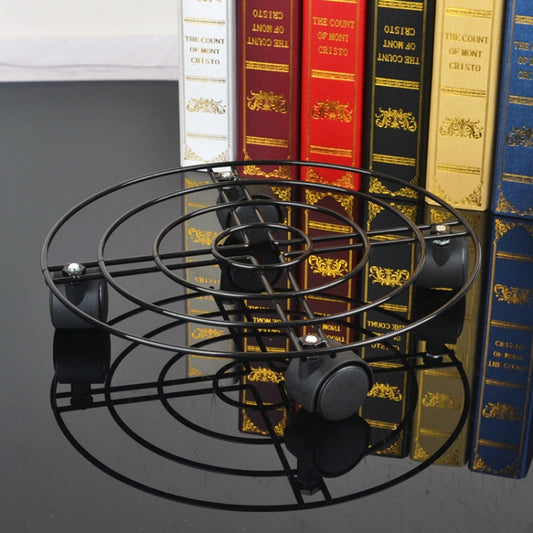 Supporto per vaso da fiori per piante in ferro Ruota universale mobile per vasi da fiori rotondi, diametro: 30 cm