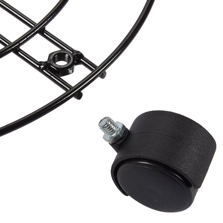 Supporto per vaso da fiori per piante in ferro Ruota universale mobile per vasi da fiori rotondi, diametro: 30 cm