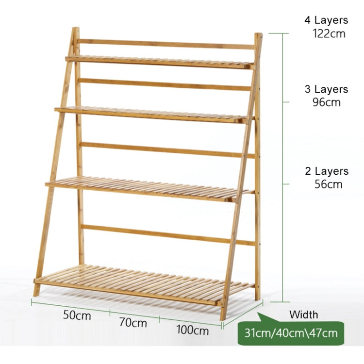 Scaffali per fioriere sospese a 3 livelli in bambù Scaffali per fioriere Scaffale per vasi da fiori Scaffale per esposizione pieghevole Scaffale per piante, Larghezza: 100 cm, 3-Tie Width: 100cm(White), 3-Tie Width: 100cm(Apricot)